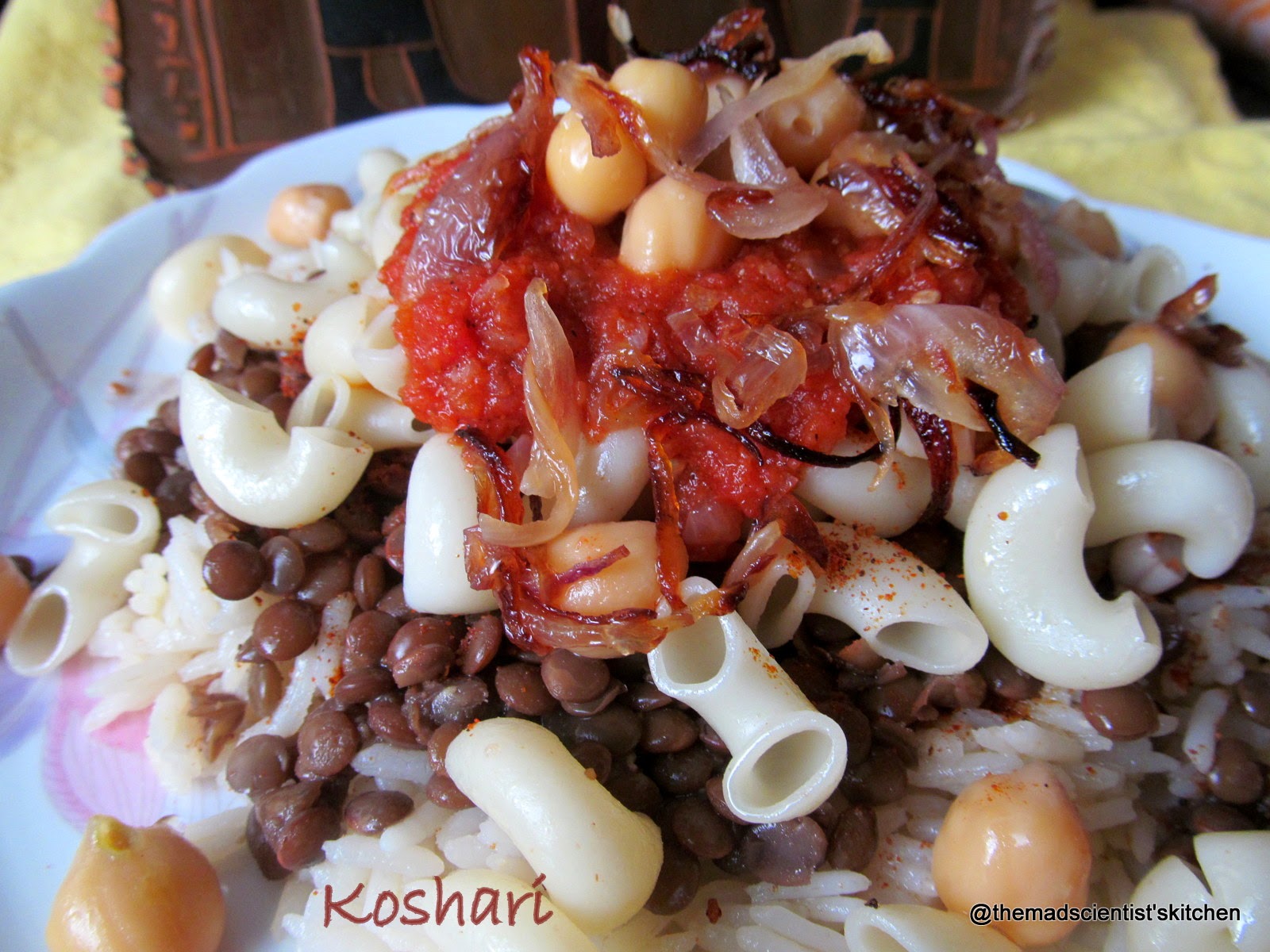 The Mad Scientist&amp;#39;s Kitchen!!: Kushari/Koshary/Kosheri/ Koshari~ Egyptian