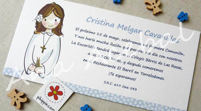 Invitacion de primera comunion personalizada Invitacion primera comunion personalizada
