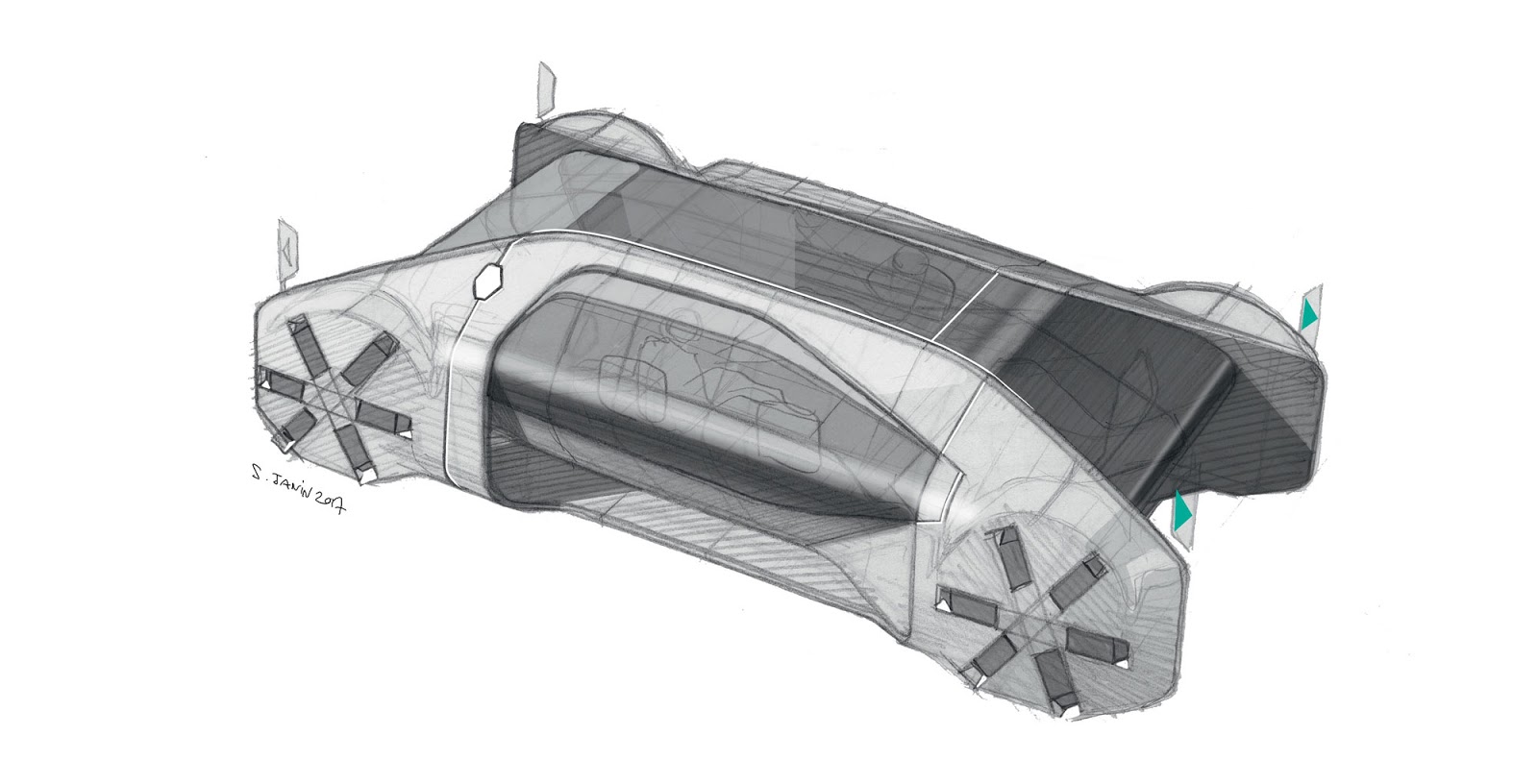 Renault EZ-GO Concept sketch by Stephane Janine