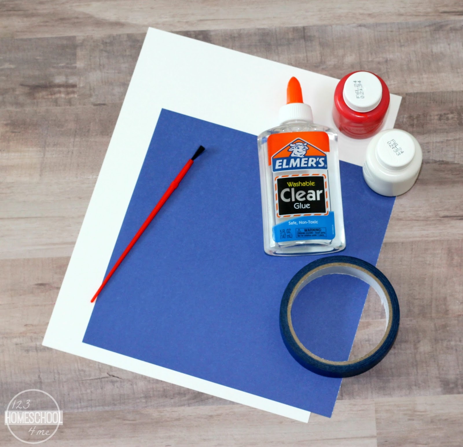 Painters Tape American Flag Craft