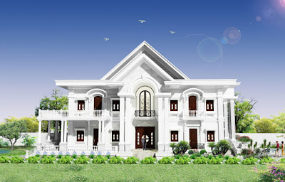 Biệt Thự Cổ Điển với diện tích trên 900m2, nằm trên khuôn viên 3 mặt tiền, ngoại thất sơn cùng một tông màu sám trắng, sạch đẹp, thân thiện với mội trường thiên nhiên