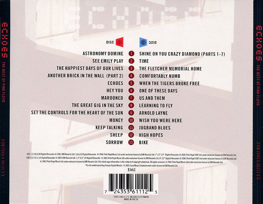 PINK FLOYD Echoes The Best of Pink Floyd