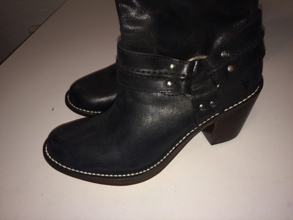 Future Femdom: Little Bootslaves Worshiping My Black Frye Motorcycle Boots