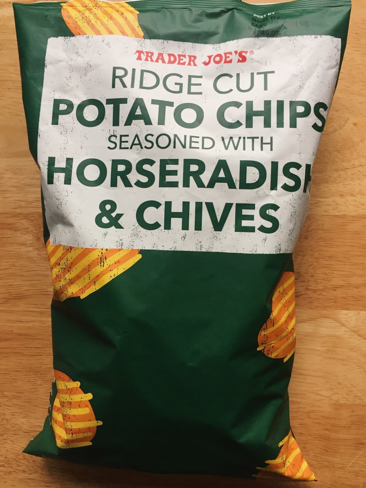 Trader Joe's Ridge Cut Potato Chips Seasoned with Horseradish & Chives