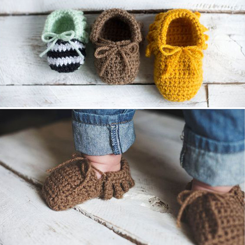 Crochet Baby Moccasins - Free Pattern