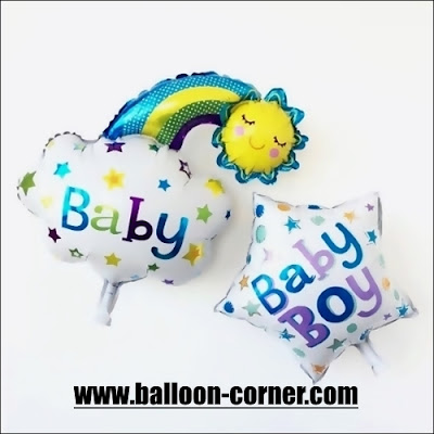 Balon Foil Baby Boy Rainbow Balon Foil Baby Boy Rainbow