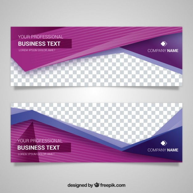 Modern banner with beautiful geometric shapes Free Vector