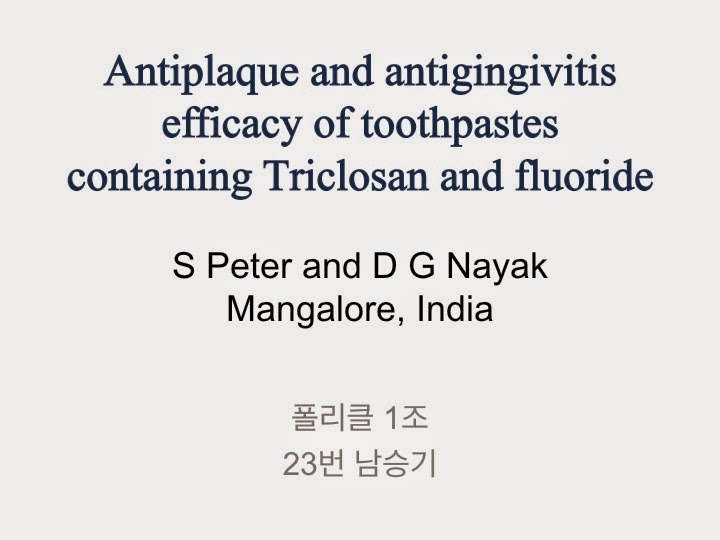 Preventive Dentistry Antiplaque and antigingivitis efficacy of
