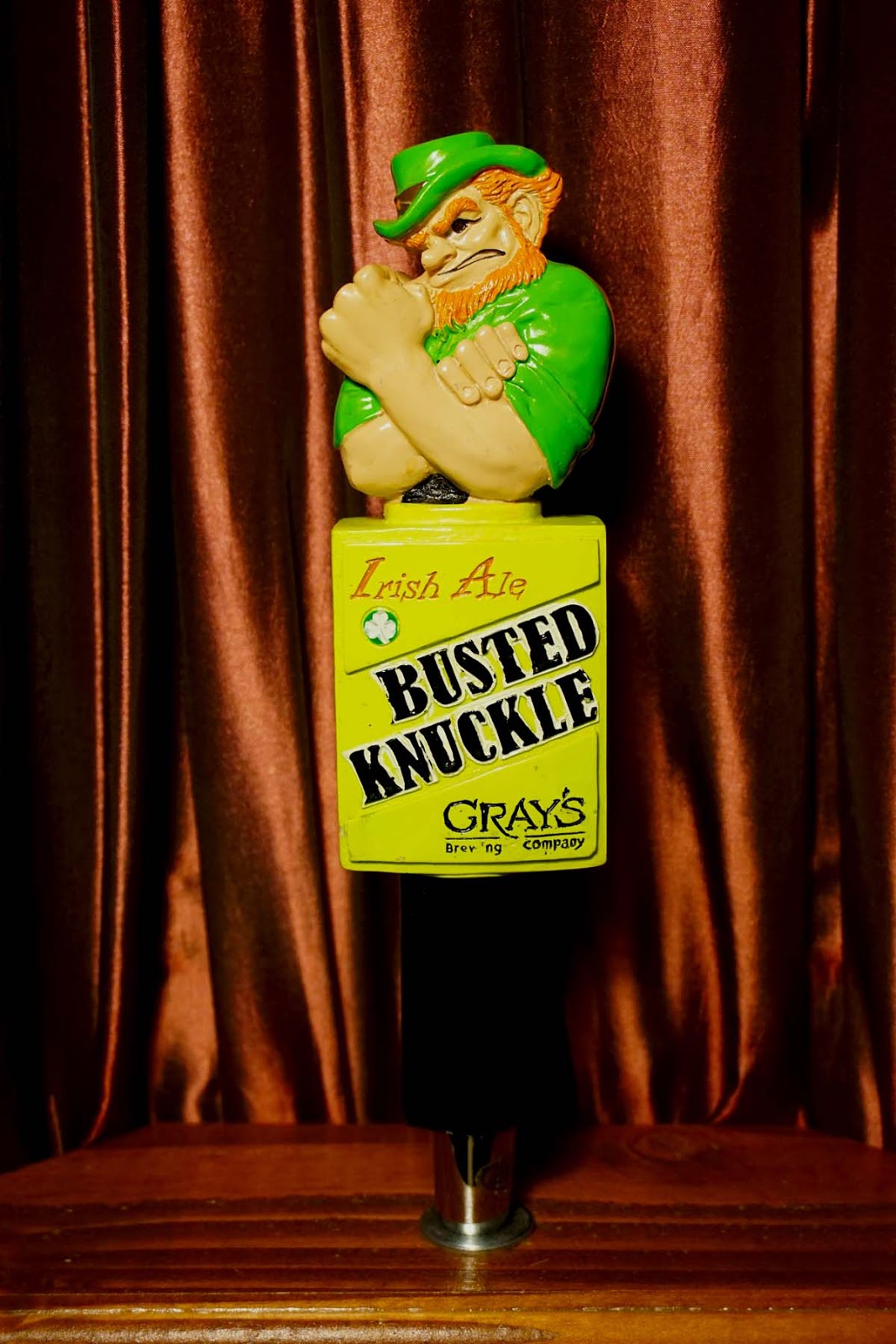 Tap Handle 594 Gray's Busted Knuckle Irish Ale