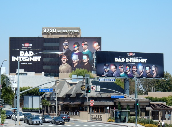 Bad Internet YouTube Red series billboards Sunset Strip Bad Internet YouTube Red series billboards