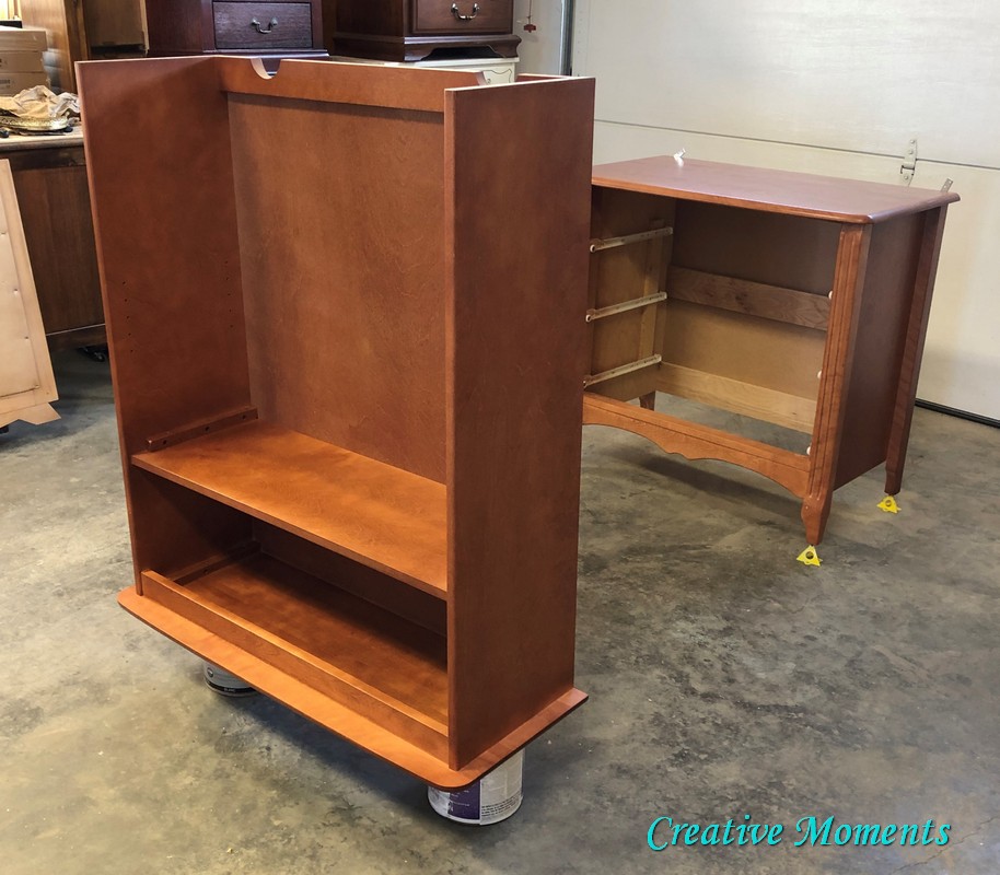 First Custom of 2019 Navy Dresser with Hutch turned Change Table