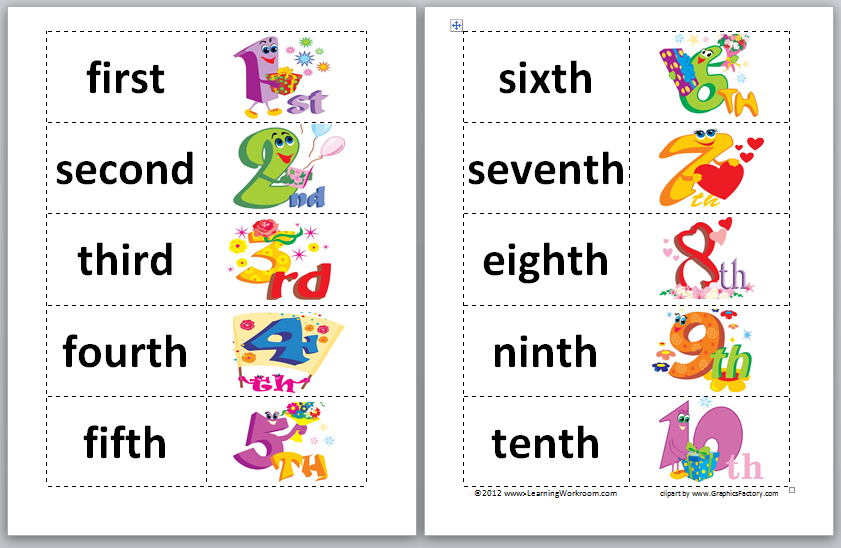 word clip art numbers - photo #5
