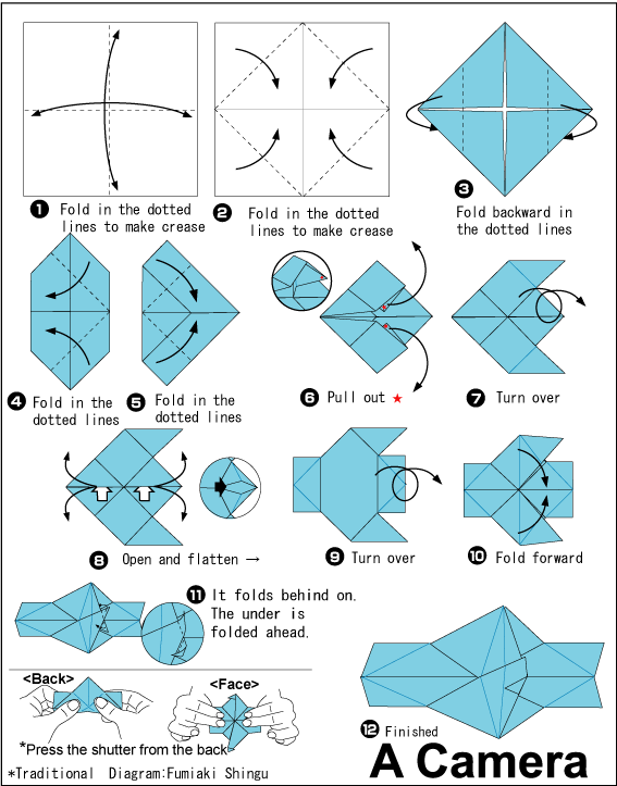 Camera - Easy Origami instructions For Kids