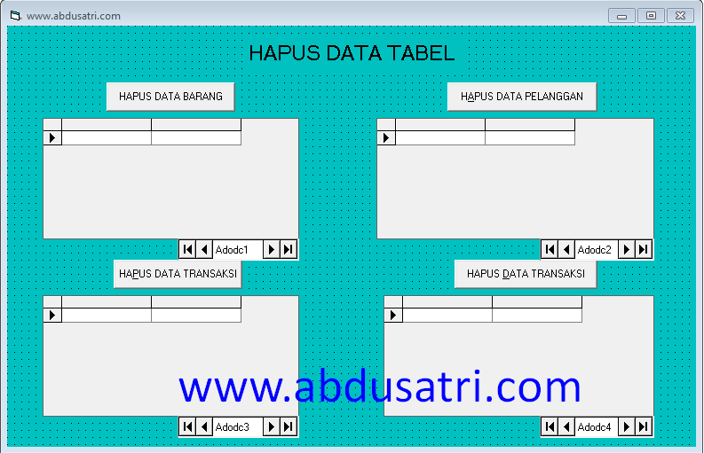 buat program hapus database di visual basic