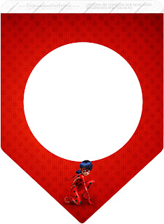 Prodigiosa Ladybug: Imprimibles Gratis para Fiestas. Banderines de Prodigiosa Ladybug para imprimir gratis.