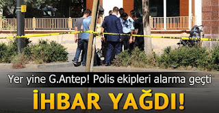 gaziantepte bomba ihbarı