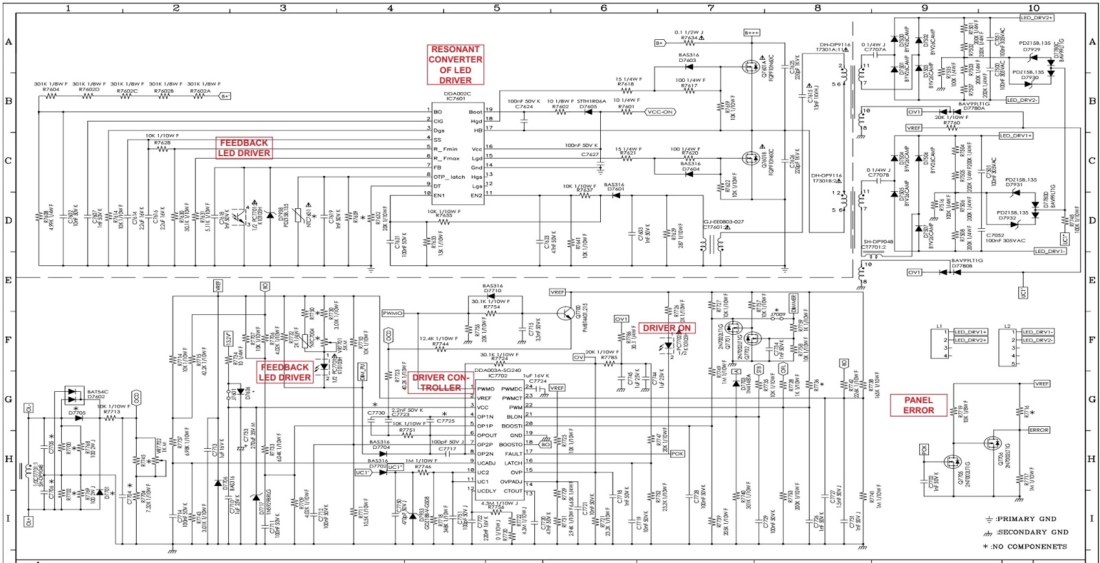 Electro help: Sharp LC40LE811 40 inch LED TV – power board schematic