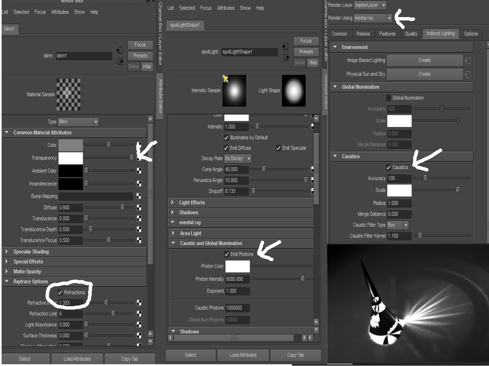 Free time Render Caustic tutorial