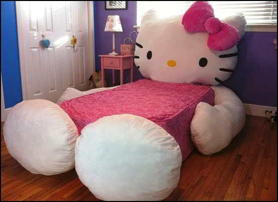Model Desain Kamar Tidur Hello Kitty Lucu