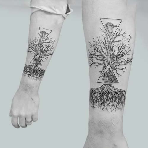geometrik ağaç dövmesi geometric tree tattoo geometrik ağaç dövmesi geometric tree tattoo