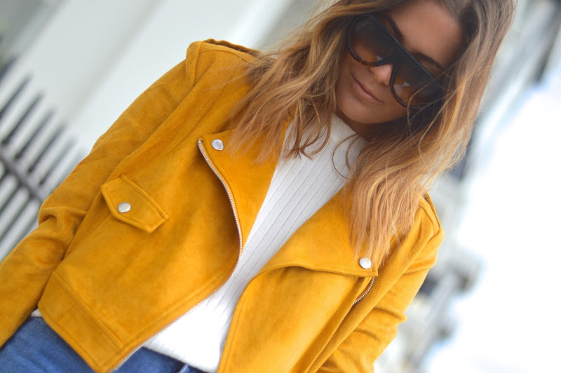 Mustard suede clearance coat