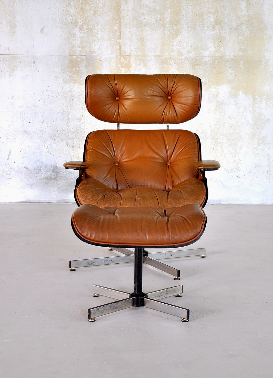 SELECT MODERN: Plycraft Eames Style Leather Lounge Chair ...