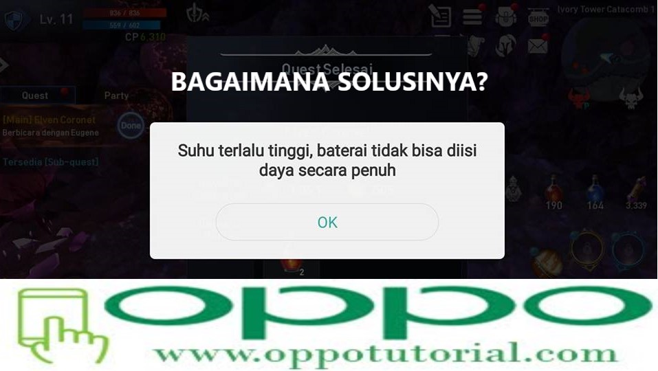Solusi Pengisian Daya Jika Suhu Baterai OPPO F3 Terlalu
