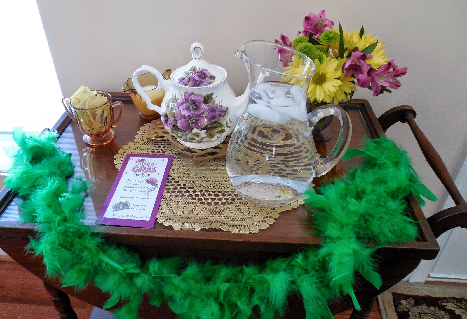 mardi gras tea cups