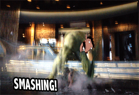 hulk smashing car