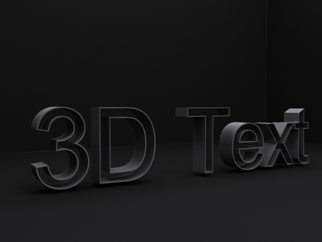 V3N0M's - 2D and 3D art: 3D Text Simple Rendering
