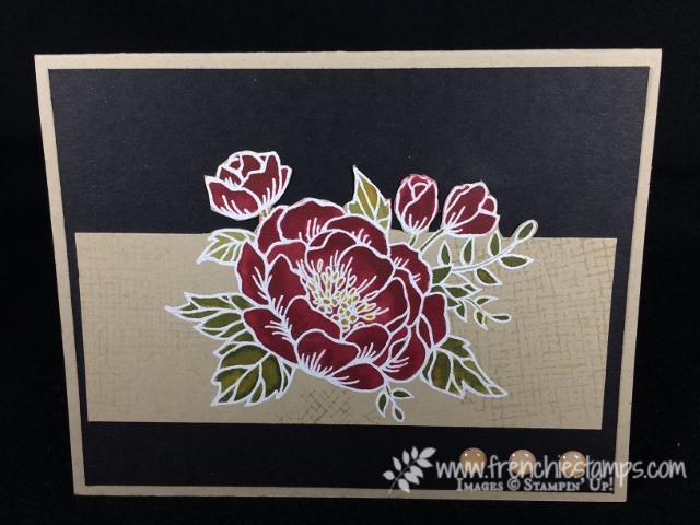 Birthday Blooms, Stamping Blends, Crumb Cake Card Stock color, Stampin'Up!, Frenchie Stamps,