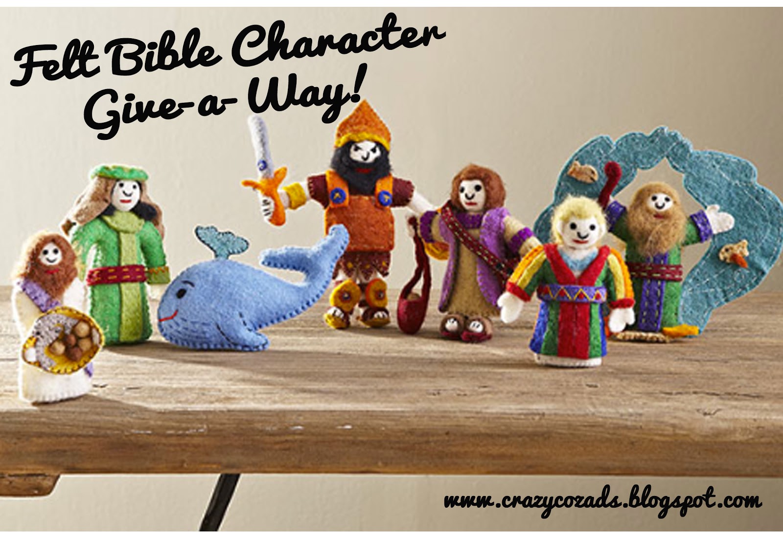 Crazy Cozads GiveAWay Felted Bible Characters!
