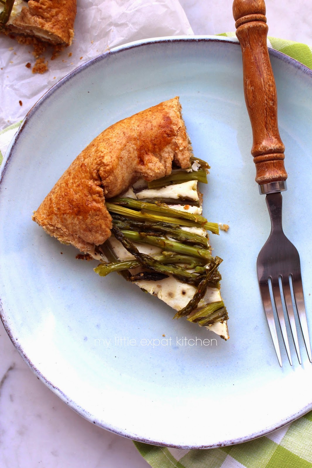 My Little Expat Kitchen Wild asparagus, yoghurt and ricotta galette