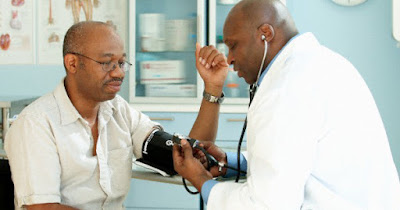 African American patient at doctor's office