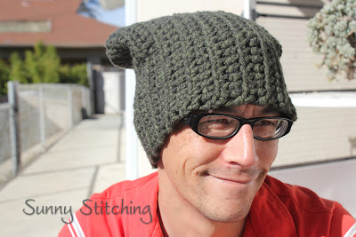 Ribbed Slouchy Hat Free Pattern : Sunny Stitching