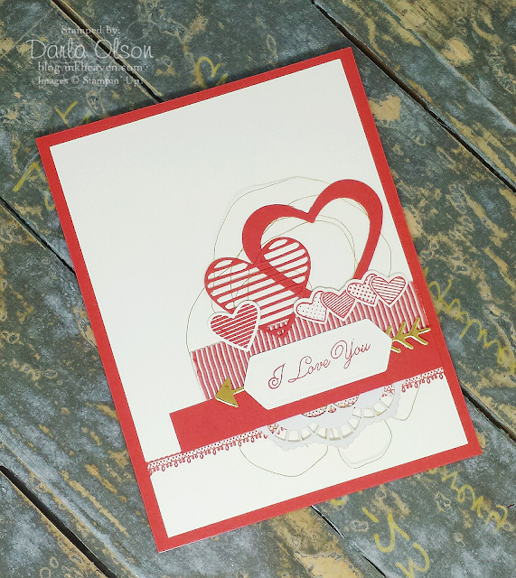 Handmade card created with Sealed With Love Bundle, Stampin' Up! and downloadable tutorial shared by Darla Olson at Inkheaven