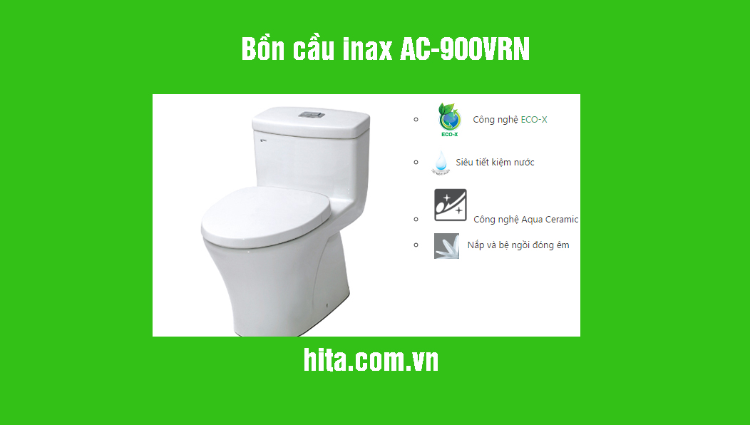 Giá, đặc điểm bồn cầu Inax AC-900VRN năm 2018 Giá, đặc điểm bồn cầu Inax AC-900VRN năm 2018