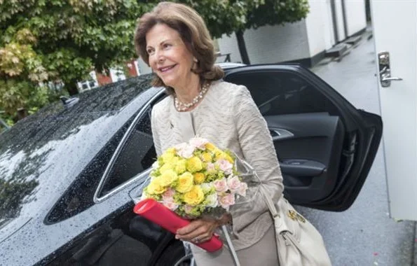 Queen Silvia of Sweden visited the training center of Silviahemmet Foundation in Stockholm