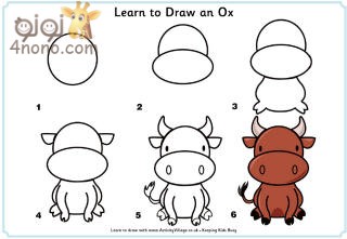 how to draw an ox