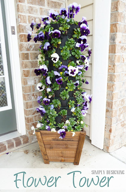 DIY Flower Tower, Simply Designing for The Home Depot #digin #heartoutdoors #spring #sponsored
