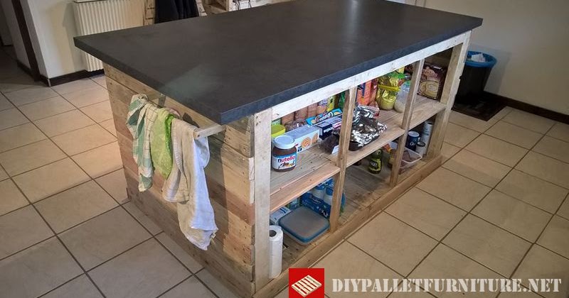 Mueblesdepalets.net: Mesa tipo isla para cocina