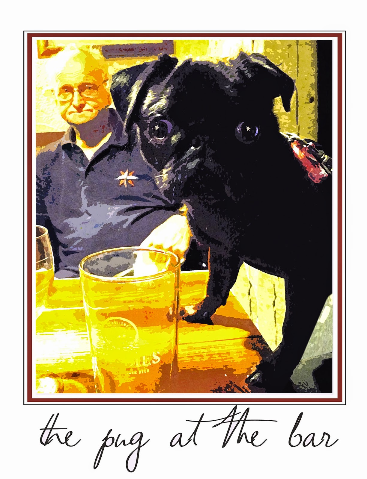 Dog meet The Pug at the bar (2)