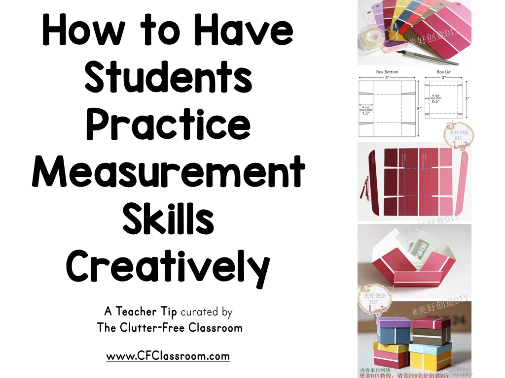 How to have students practice measurement skills creatively clutter