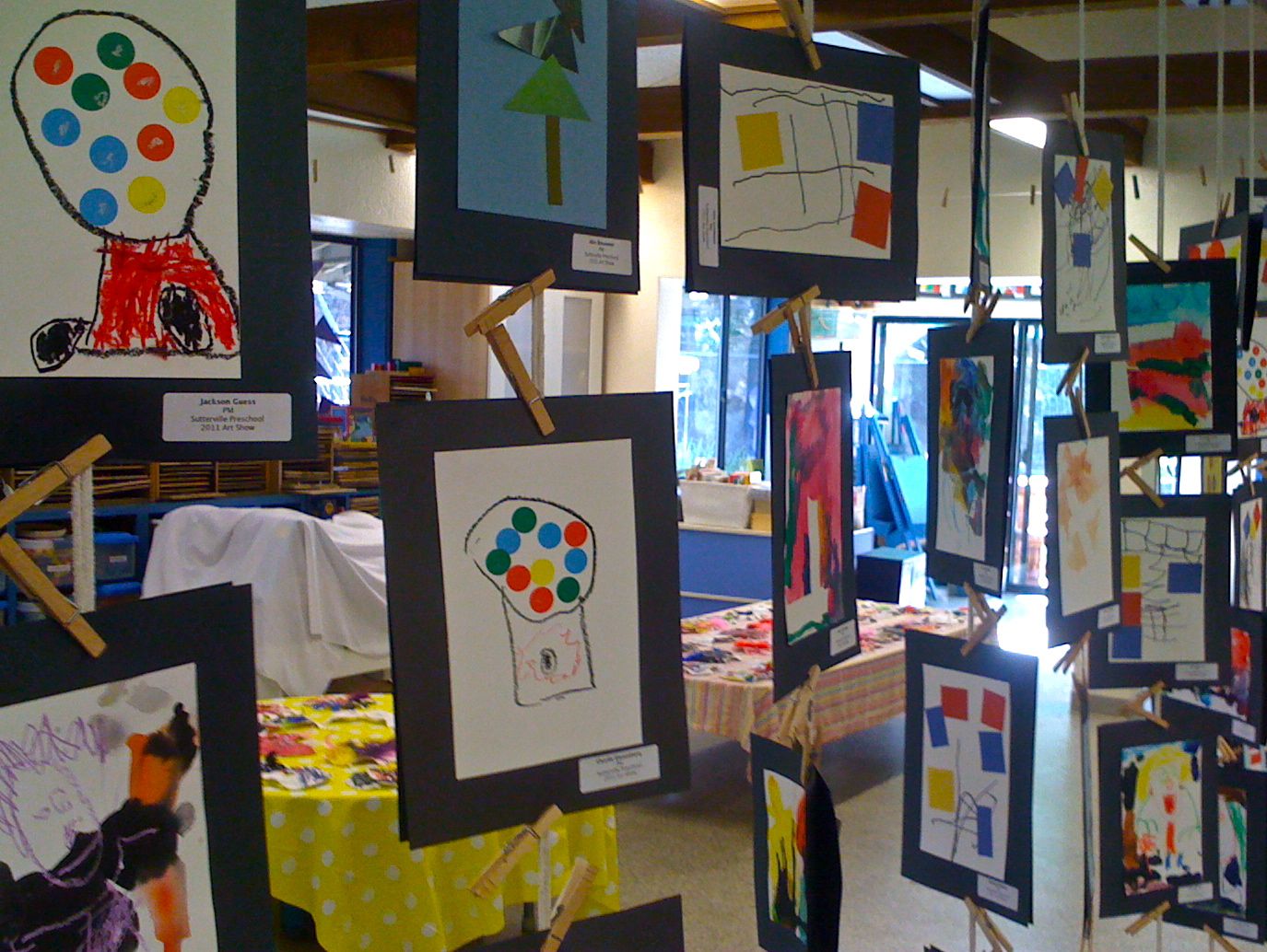 Kids Art Market Art Show at Sutterville Preschool