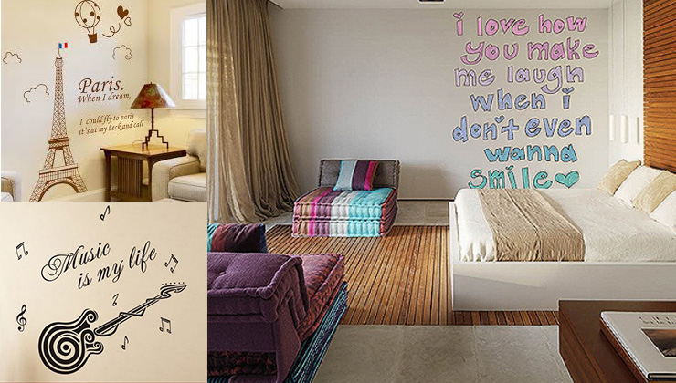 Adesivos de parede podem ser personalizados, pense nessa opção. decoração de quarto de menina