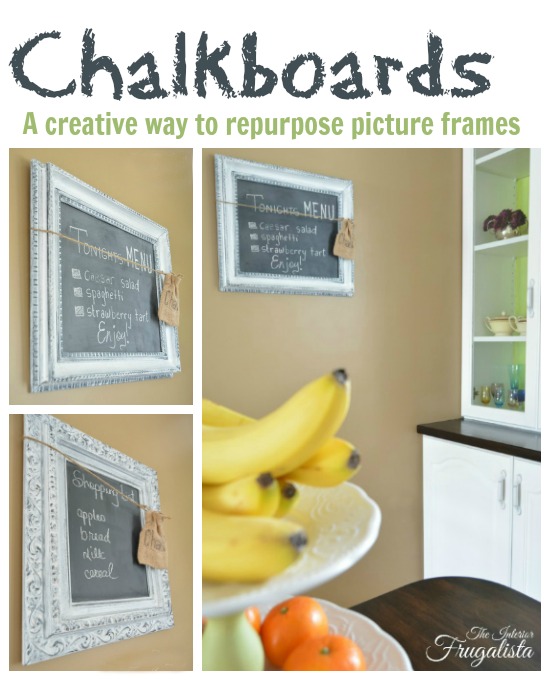 How To Turn Thrift Store Framed Art Into Chalkboards Interior Frugalista