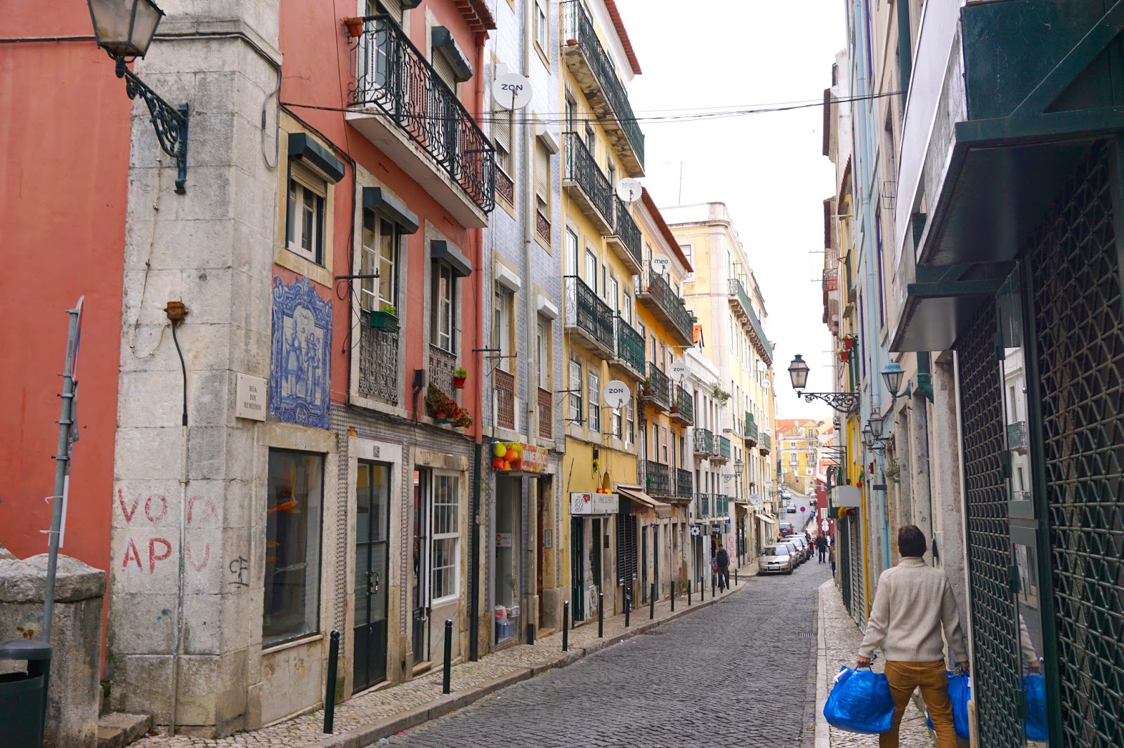 The streets of Lisbon's old neighbourhood Alfama The streets of Lisbon's old neighbourhood Alfama on a Saturday afternoon