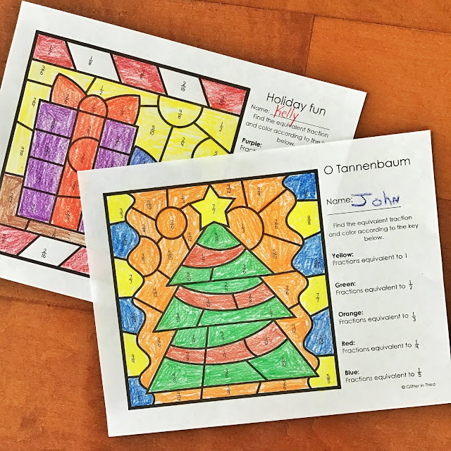 FREE math activities for equivalent fractions FREE math activities for equivalent fractions