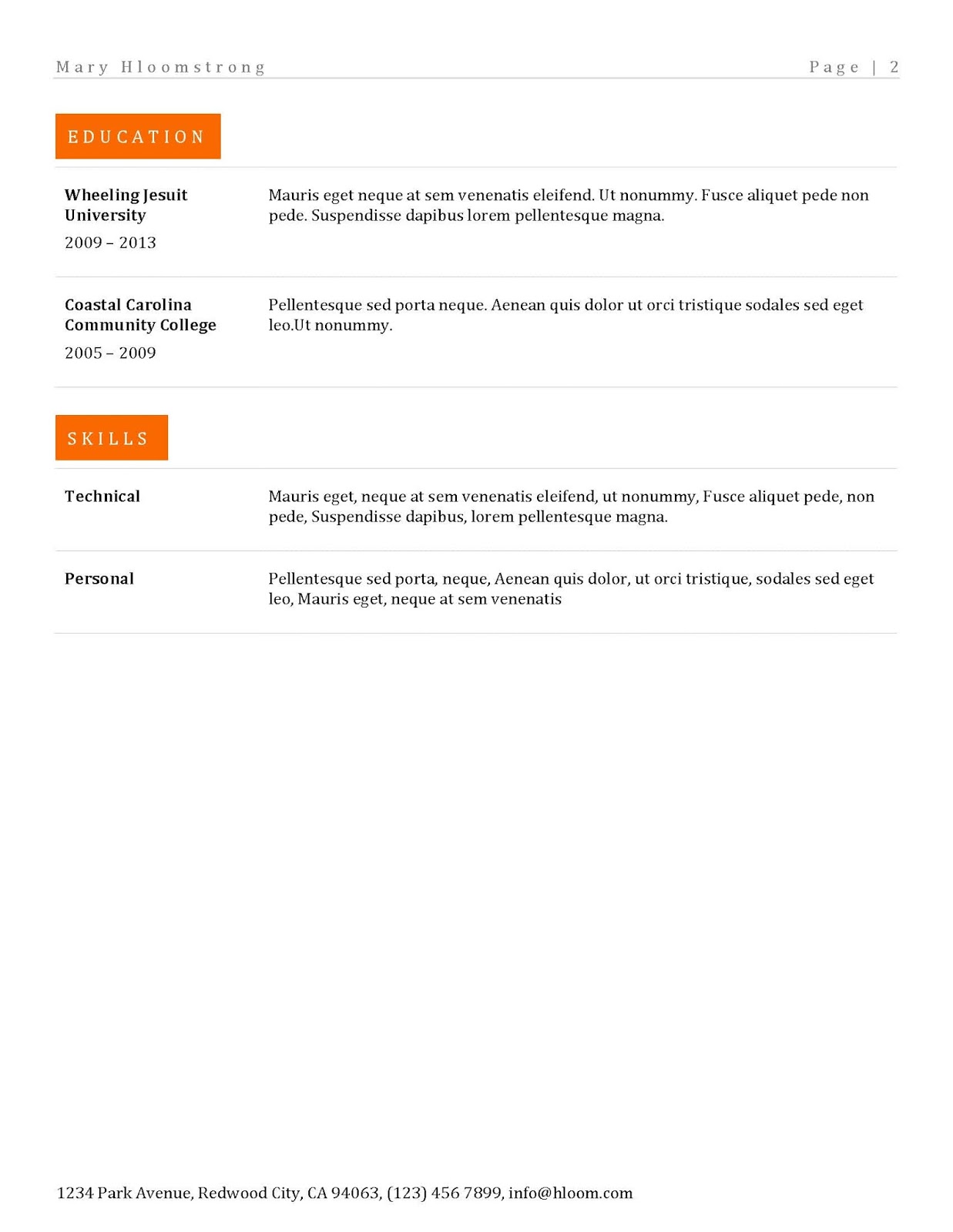 latest cv format 2013