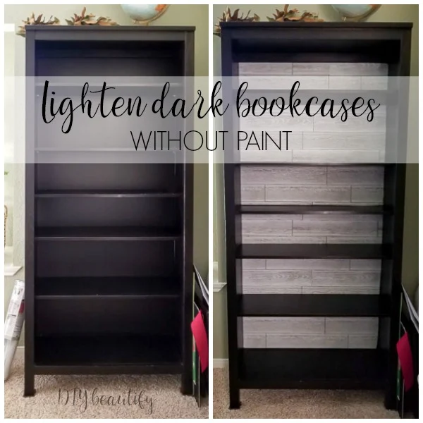 change the look of a bookcase without paint!
